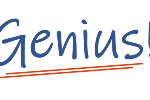 The word Genius in handwriting and underlined